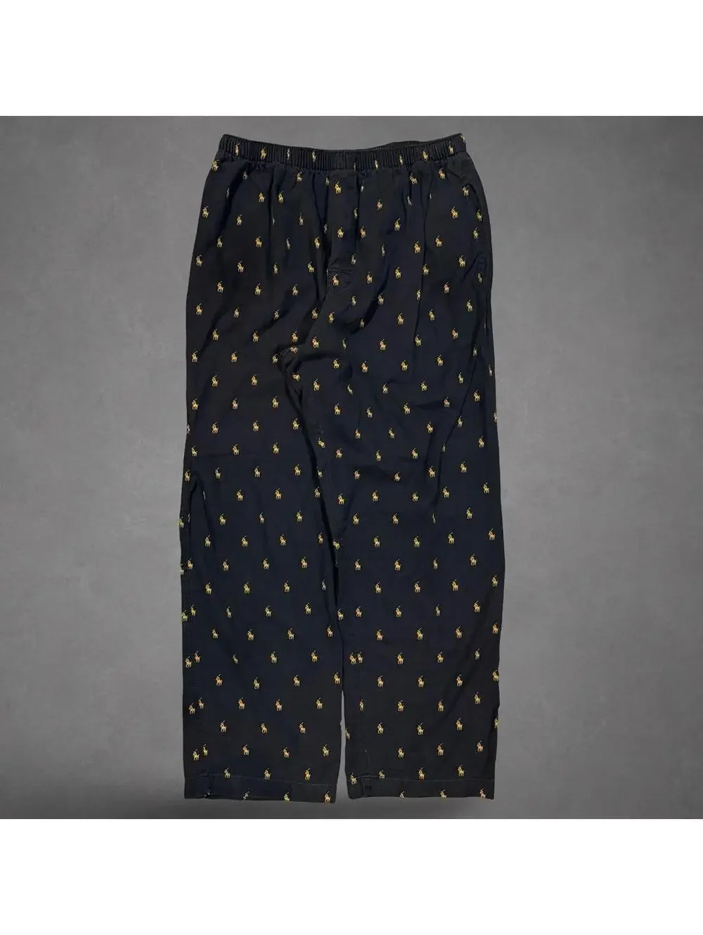 Polo Ralph Lauren Sleepwear Black Allover Pony Pajama Pants M